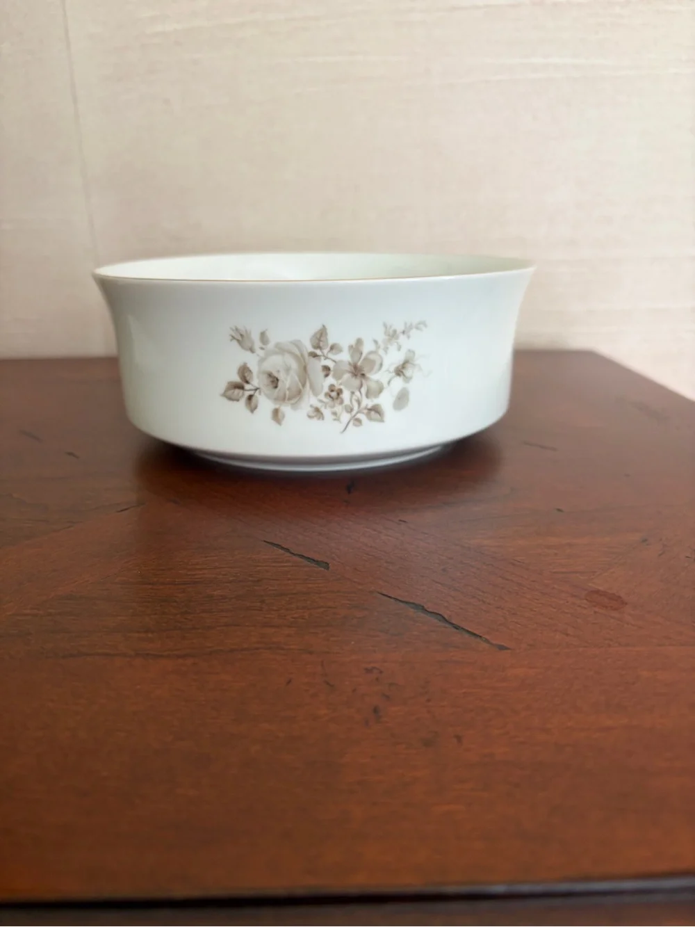 Vintage Johann Haviland Twilight Rose Round Vegetable Bowl, Bavaria Germany